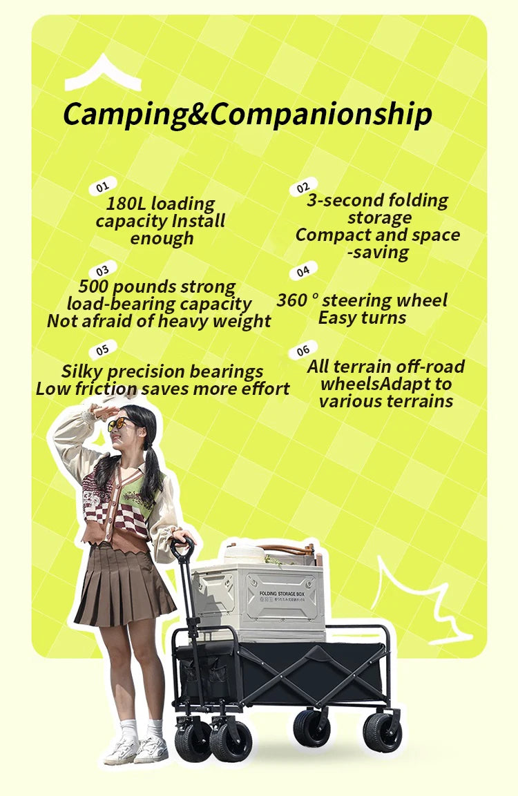 Folding Camping Trolley Cart