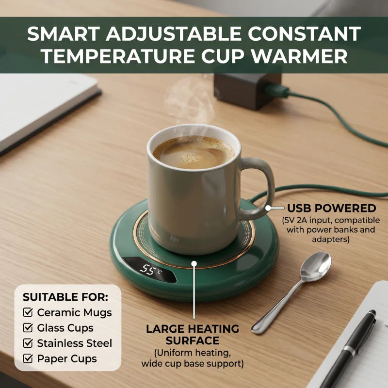 Electric Mug Warmer with 3 Heat Settings
