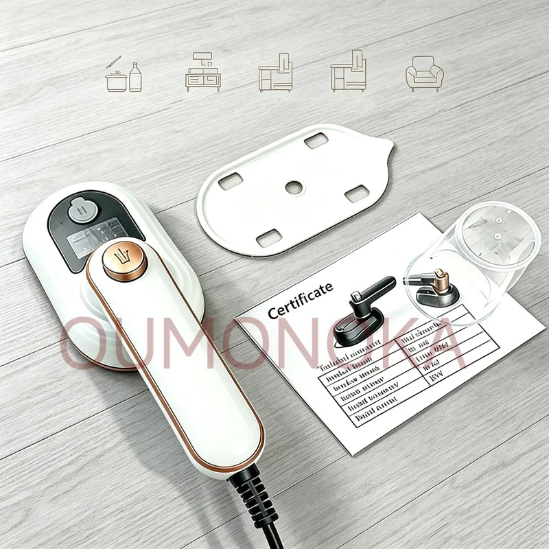Portable Handheld Garment Steamer & Travel Iron — Foldable, Fast Heat-Up, 60 Min Runtime