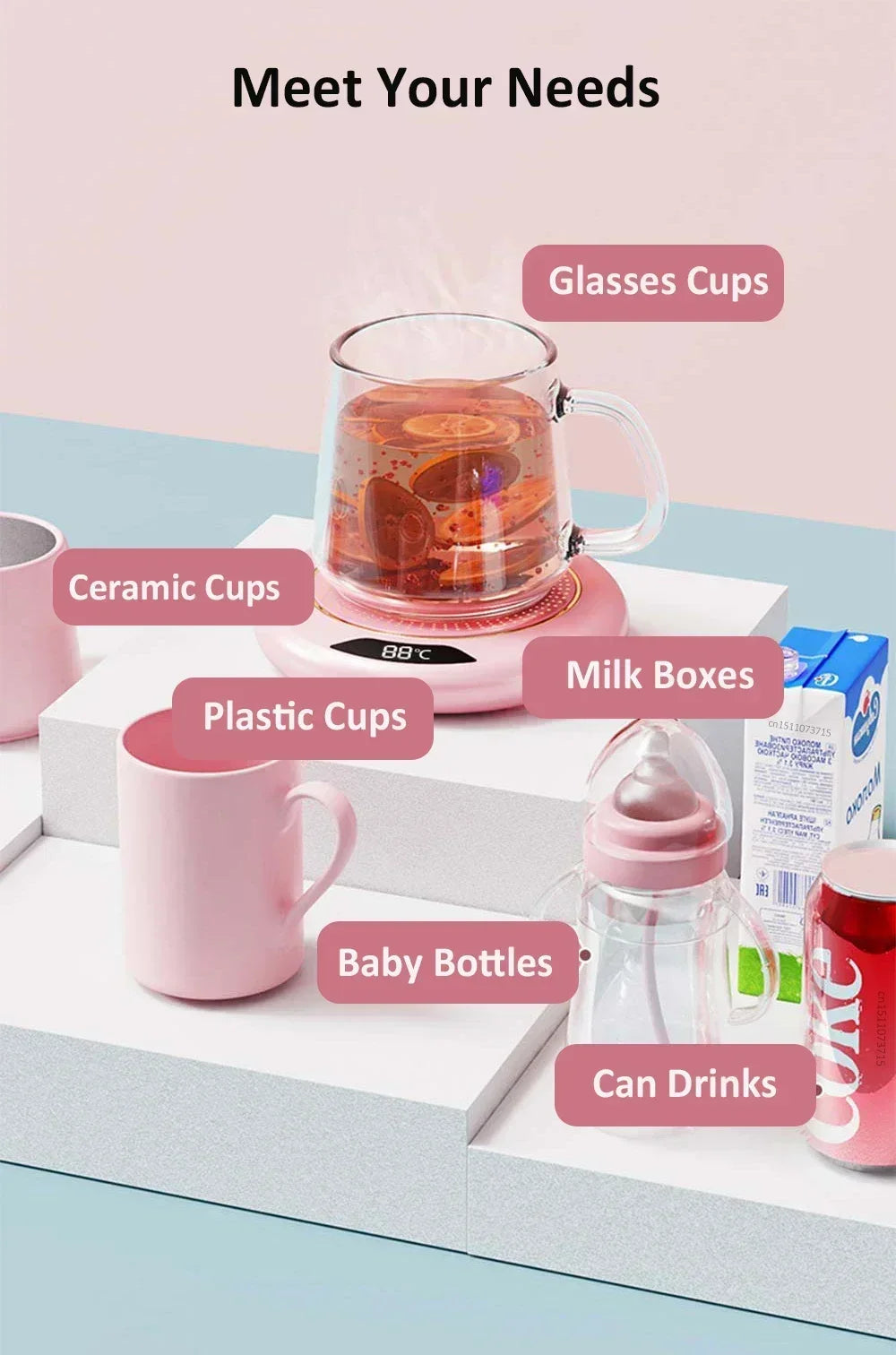 Electric Mug Warmer with 3 Heat Settings