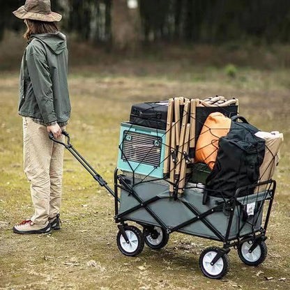 Elastic Cargo Net with 8 Hooks for Camping Carts & Trolleys