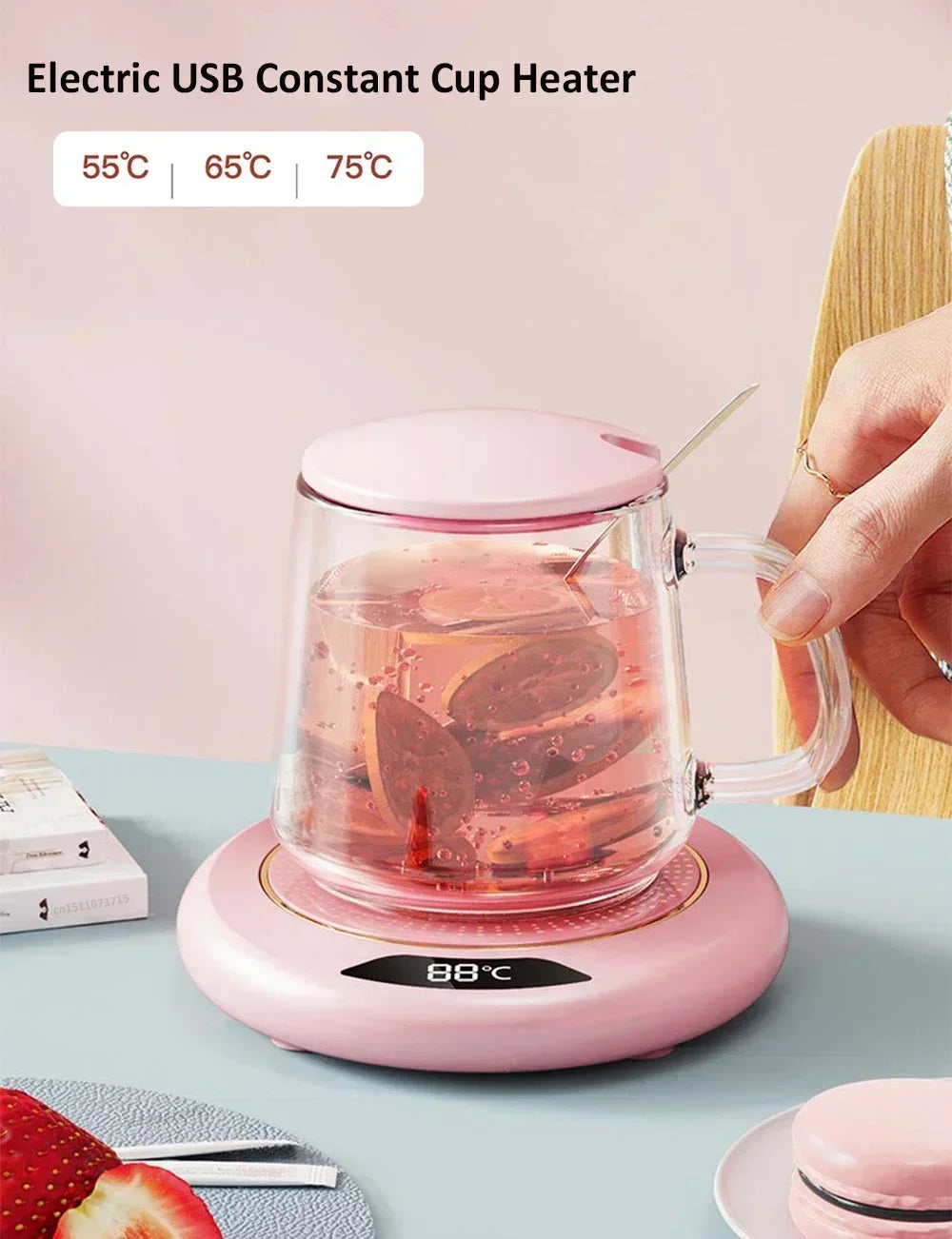 Electric Mug Warmer with 3 Heat Settings