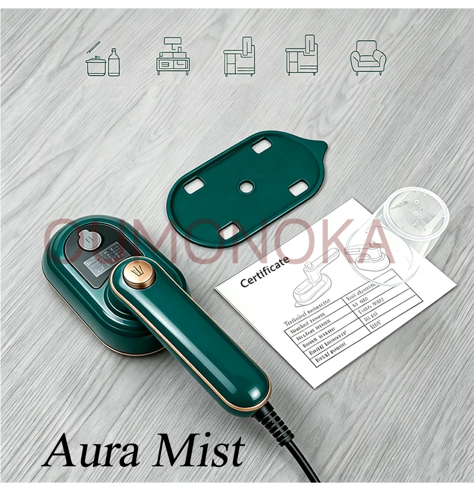 Portable Handheld Garment Steamer & Travel Iron — Foldable, Fast Heat-Up, 60 Min Runtime