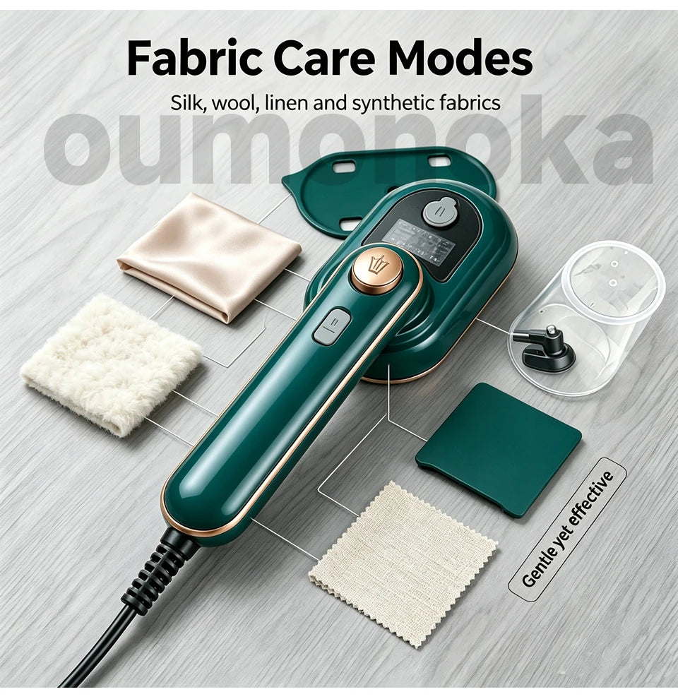 Portable Handheld Garment Steamer & Travel Iron — Foldable, Fast Heat-Up, 60 Min Runtime