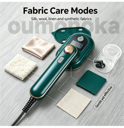 Portable Handheld Garment Steamer & Travel Iron — Foldable, Fast Heat-Up, 60 Min Runtime