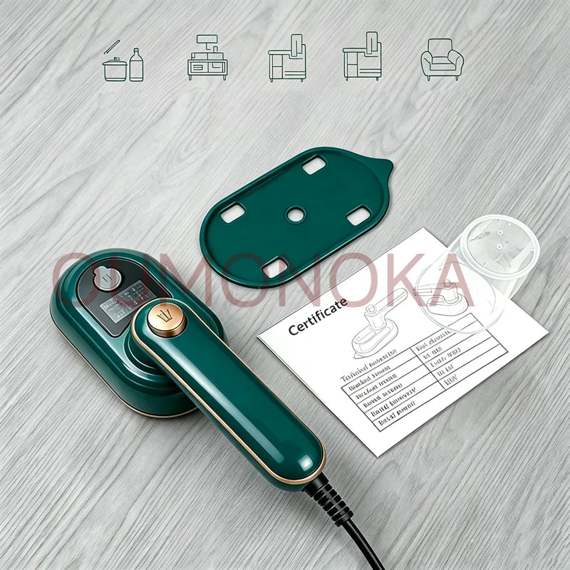 Portable Handheld Garment Steamer & Travel Iron — Foldable, Fast Heat-Up, 60 Min Runtime