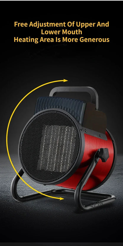 Portable Ceramic Fan Heater with Adjustable Thermostat – EU Plug