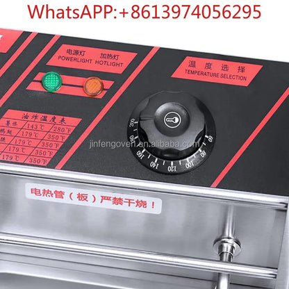 6L Commercial Electric Deep Fryer — Stainless Steel, 2500W