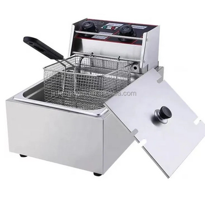 6L Commercial Electric Deep Fryer — Stainless Steel, 2500W