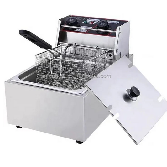 6L Commercial Electric Deep Fryer — Stainless Steel, 2500W
