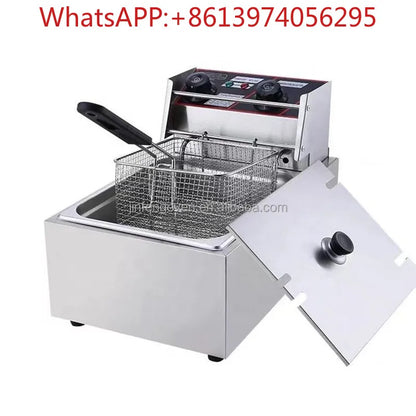 6L Commercial Electric Deep Fryer — Stainless Steel, 2500W