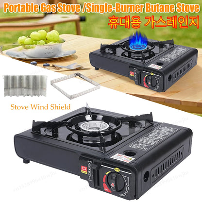 Portable Camping Stove Bundle — Stove, Windshield & Windscreen Ring