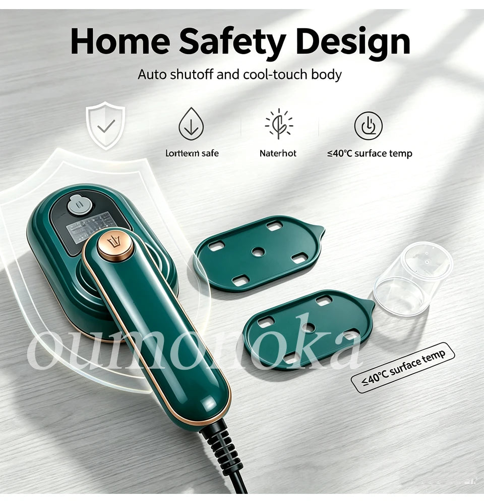 Portable Handheld Garment Steamer & Travel Iron — Foldable, Fast Heat-Up, 60 Min Runtime