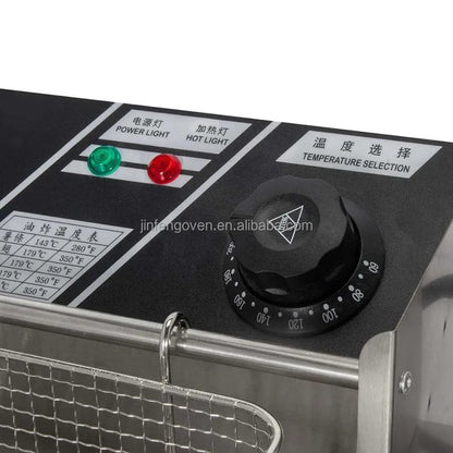 6L Commercial Electric Deep Fryer — Stainless Steel, 2500W
