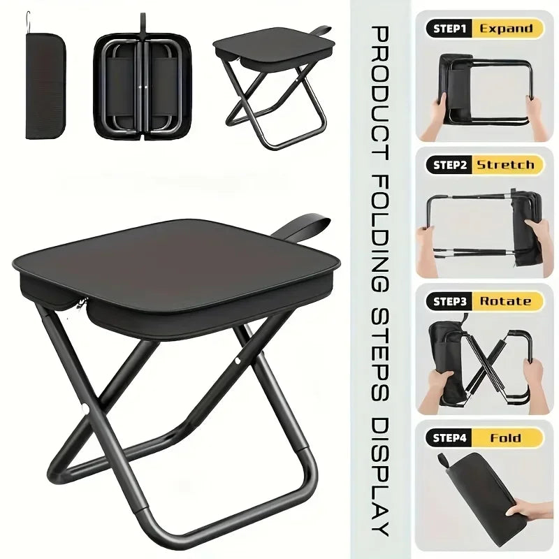 Portable Folding Camping Stool with Carry Bag