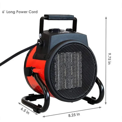 Portable Ceramic Fan Heater with Adjustable Thermostat – EU Plug