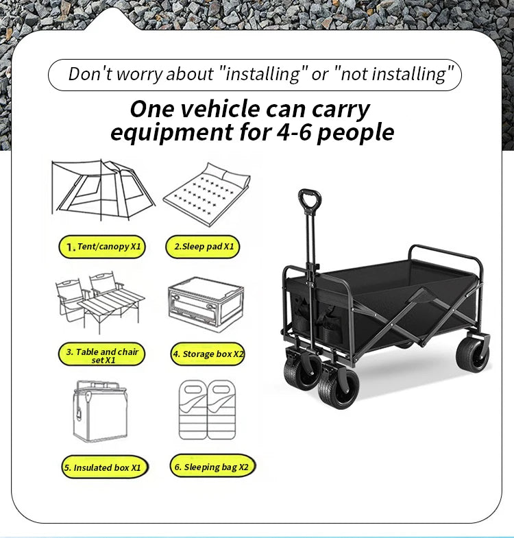 Folding Camping Trolley Cart