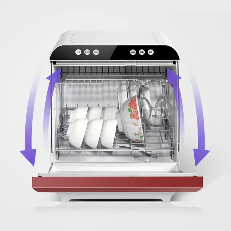Compact Countertop Dishwasher 1200W — Fully Automatic, No Installation, Disinfection & Drying