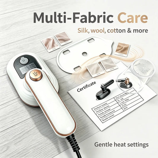 Portable Handheld Garment Steamer & Travel Iron — Foldable, Fast Heat-Up, 60 Min Runtime
