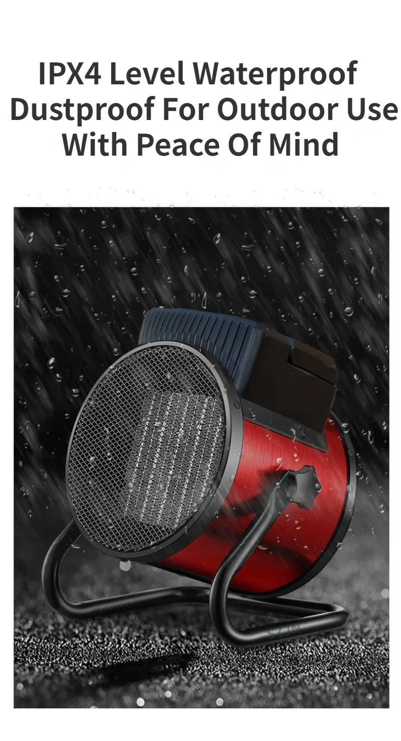 Portable Ceramic Fan Heater with Adjustable Thermostat – EU Plug