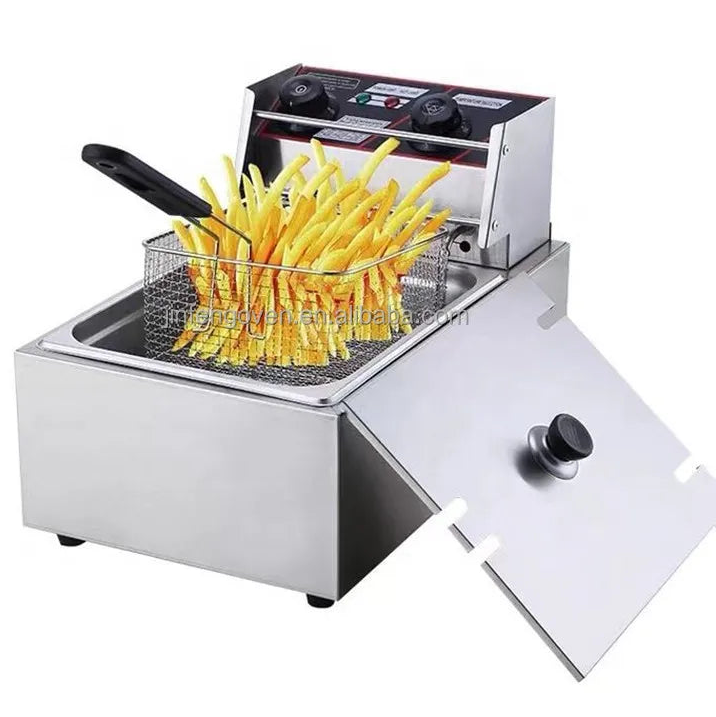 6L Commercial Electric Deep Fryer — Stainless Steel, 2500W