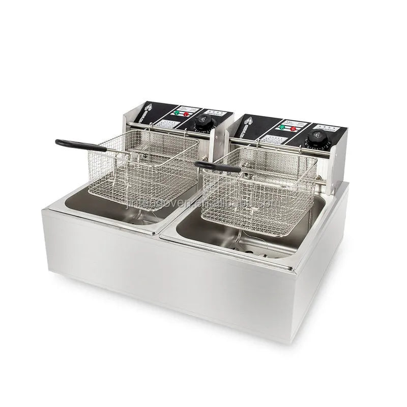 6L Commercial Electric Deep Fryer — Stainless Steel, 2500W