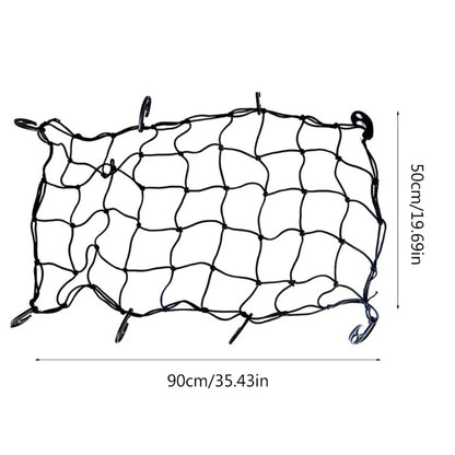 Elastic Cargo Net with 8 Hooks for Camping Carts & Trolleys