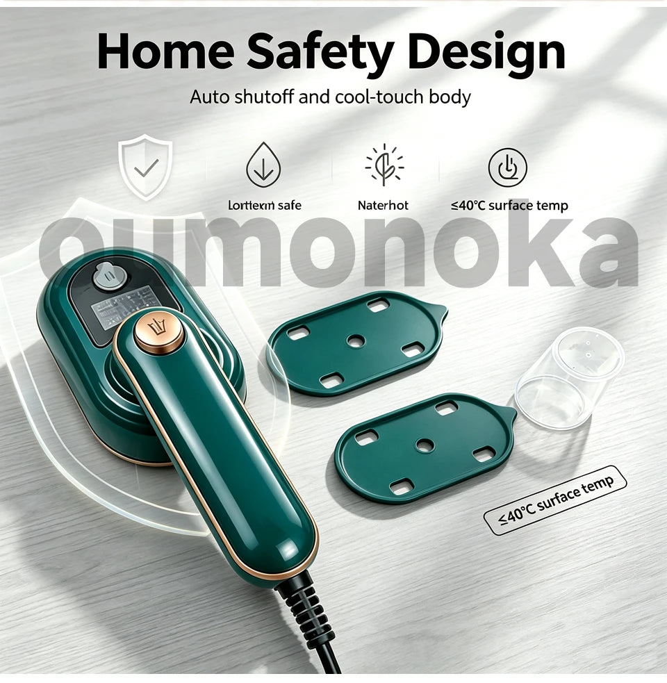 Portable Handheld Garment Steamer & Travel Iron — Foldable, Fast Heat-Up, 60 Min Runtime