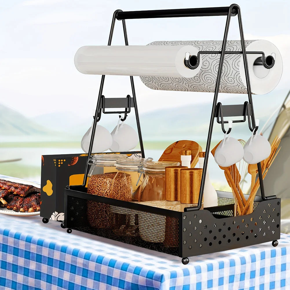 BBQ Utensil Caddy with Paper Towel Holders