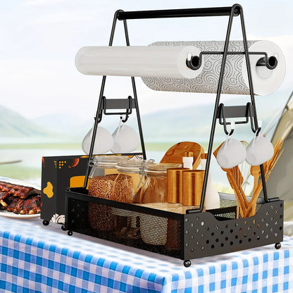 BBQ Utensil Caddy with Paper Towel Holders