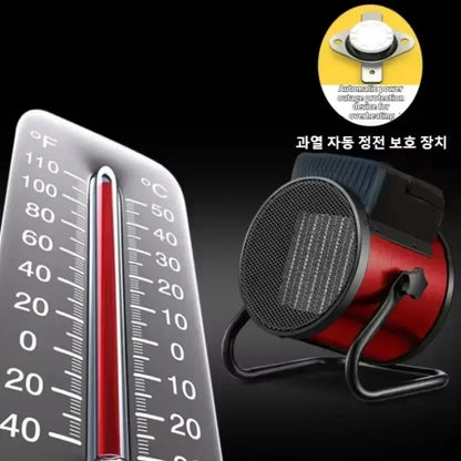 Portable Ceramic Fan Heater with Adjustable Thermostat – EU Plug