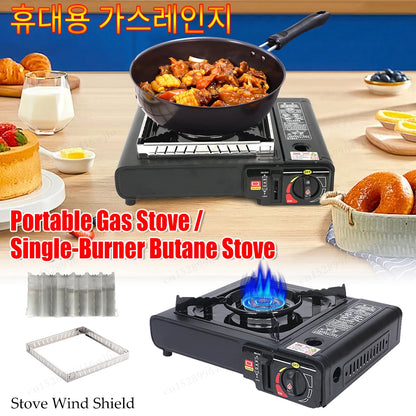 Portable Camping Stove Bundle — Stove, Windshield & Windscreen Ring