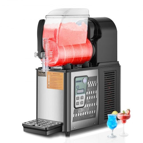 4L Commercial Slushy Machine — Single Tank Frozen Drink Maker with 15-Level Temperature Control