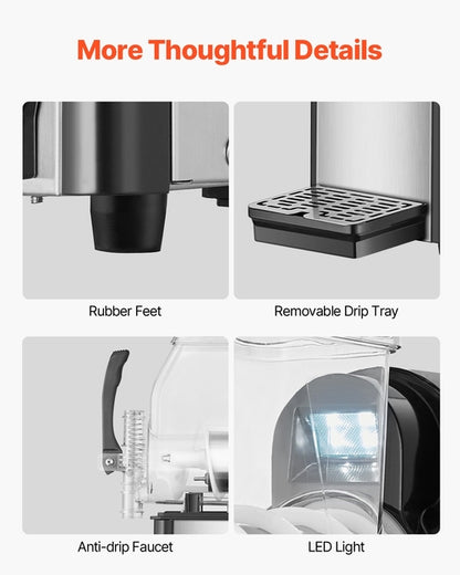 4L Commercial Slushy Machine — Single Tank Frozen Drink Maker with 15-Level Temperature Control