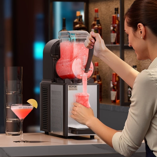 4L Commercial Slushy Machine — Single Tank Frozen Drink Maker with 15-Level Temperature Control