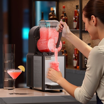 4L Commercial Slushy Machine — Single Tank Frozen Drink Maker with 15-Level Temperature Control