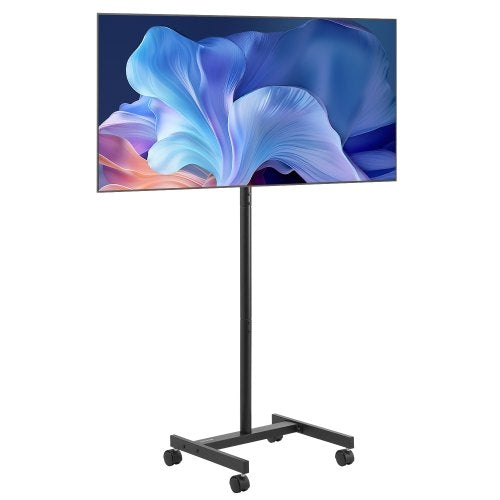 Rolling TV Stand — Mobile TV Cart for 17–55" Screens with Swivel Wheels & Adjustable Height
